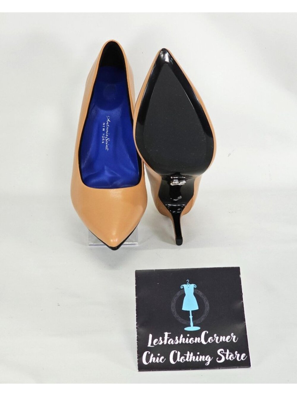 Antonia Saint NY Victoria Women's High Heel 3.5 Cushioned Nemi Tan Size 10 104 - Picture 3 of 16